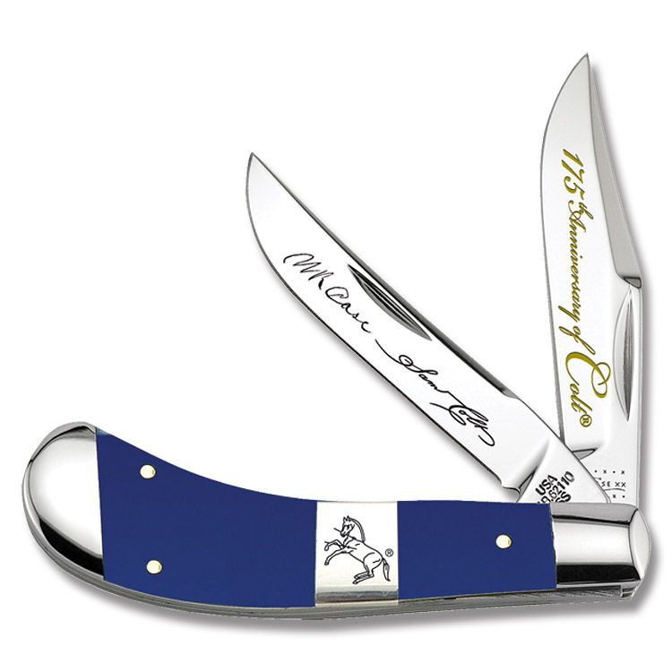 CASE COLT 175th Anniversary Blue Saddlehorn Knife CA47475  