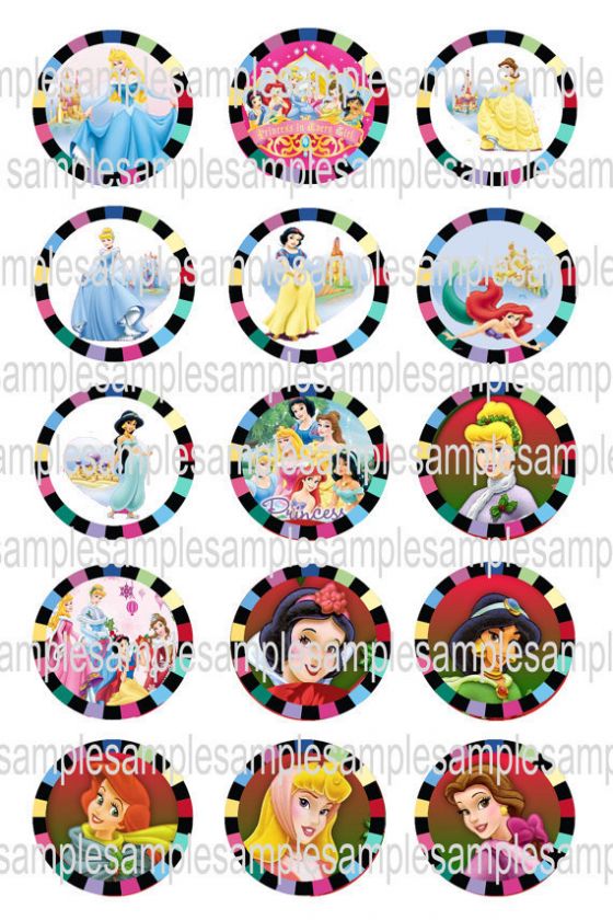   BottleCaps Disney Princesses 1  Images for hairbows jewelry etc04