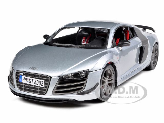 AUDI R8 GT SILVER 1/18 DIECAST MODEL CAR  