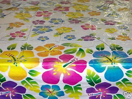 HIBISCUS FLOWER PRINT TABLE COVER 54x72 New Luau  