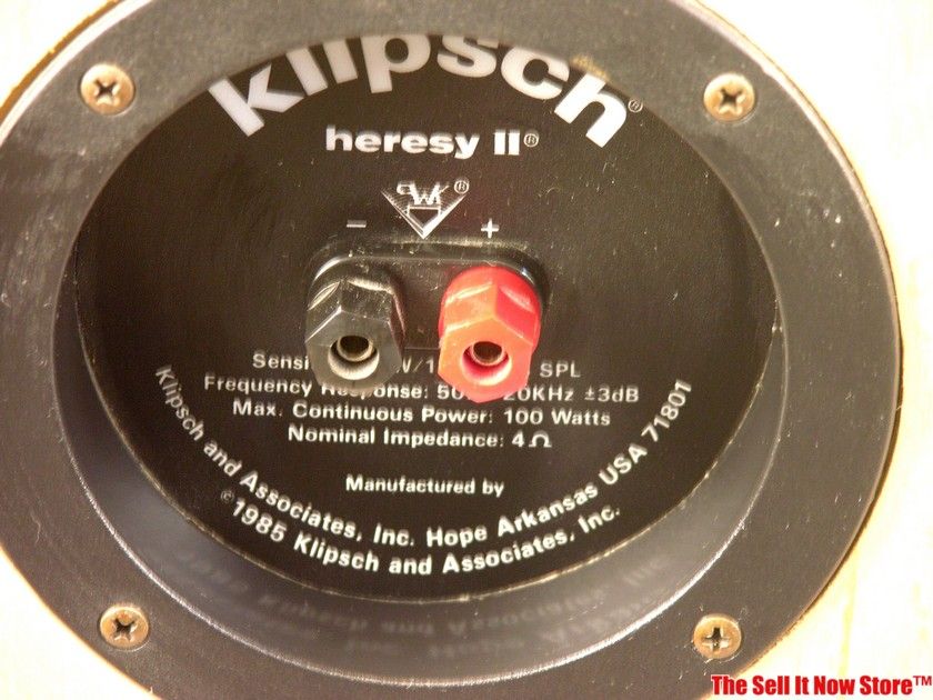   UNFINISHED 1986 Klipsch Heresy II horn loaded speakers loudspeakers