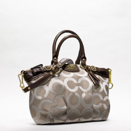 COACH Madison Op Art Metallic Outline SOPHIA Satchel Bag 18608 LIGHT 