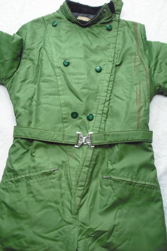 Womens Vtg Green Snowmobile Suit Midwest Outerwear L  