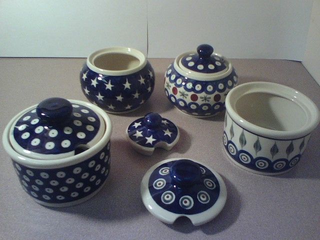 Brand New Polish Stoneware Boleslawiec Sugar  