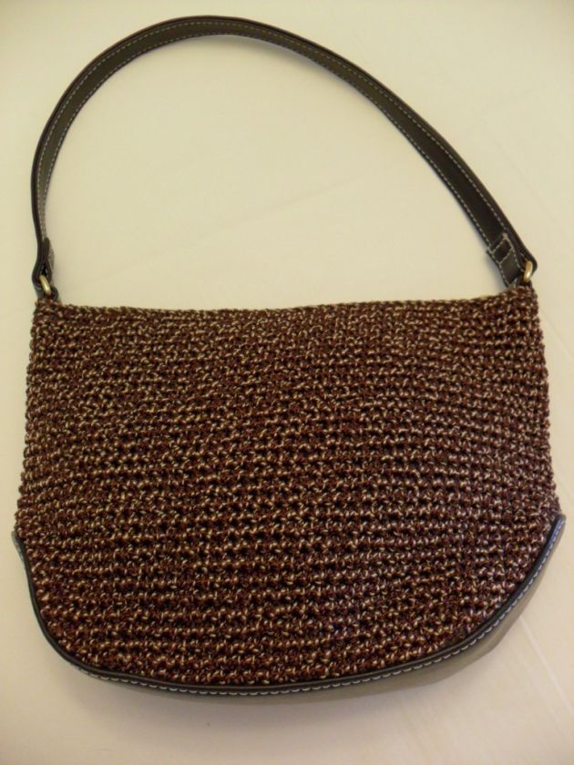 THE SAK BROWN KNIT DEMI HAND BAG CLASSIC MINT MINT  