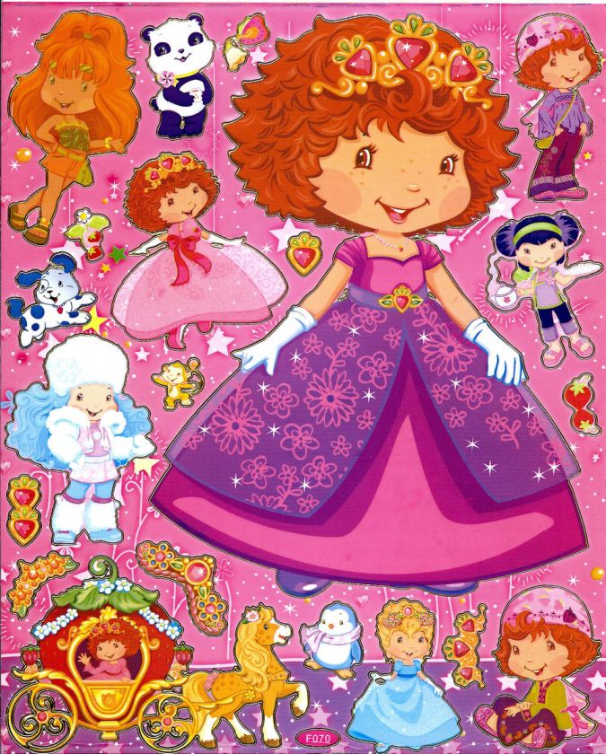 Strawberry Shortcake Sticker Wall Decor ~8 1/2X10 F070  