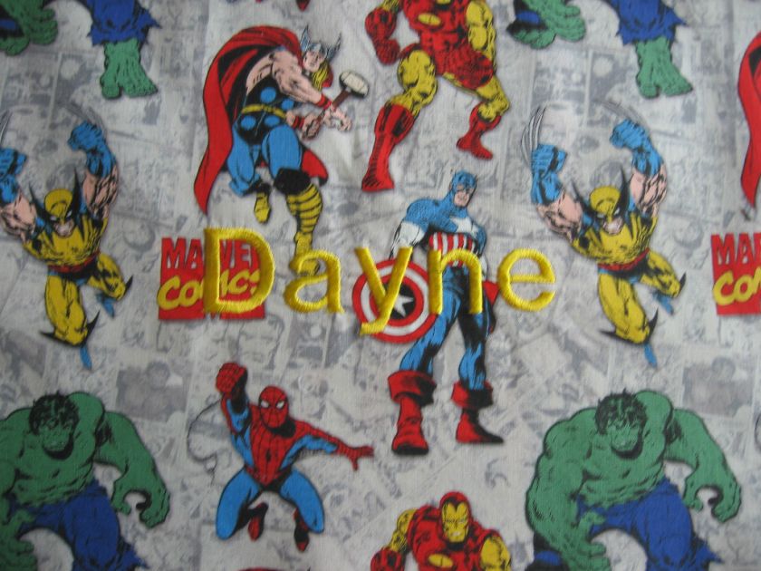 SUPER HEROES ~ TODDLER SNUGGLE TRAVEL PILLOW~PERSONALIZED~ HANDCRAFTED 