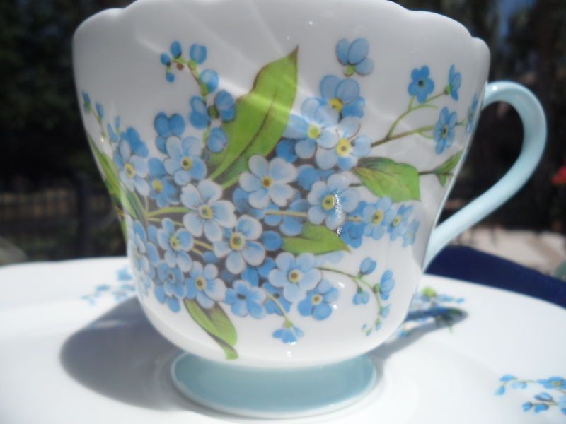 Shelley FORGET ME NOTS * * * TEA SET OR TENNIS SET * * * SNACK 