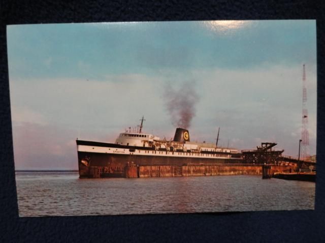 Car Ferry Spartan loading passengers, autos and railcars at 