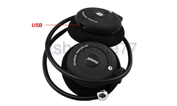 Fold Wireless Stereo Bluetooth Headset Headphone w/ Microphone