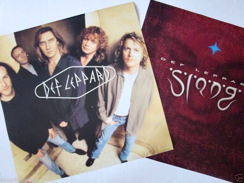 DEF LEPPARD SLANG 2 SIDED CANADA PROMO POSTER  GROUP+LP  