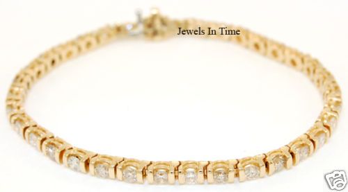 Ladies Tennis Bracelet 14k Gold and Diamond 4.20 CT  