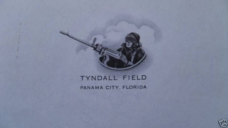 Tyndall Field, Panama City, Florida Stationary sheet  