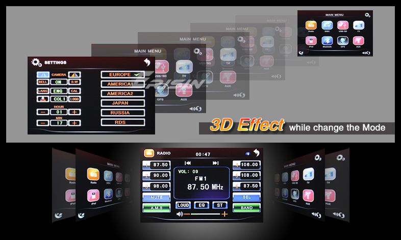 ES710G ERISIN 6.2 CAR DVD PLAYER TOUCH SCREEN GPS HD BLUETOOTH IPOD 