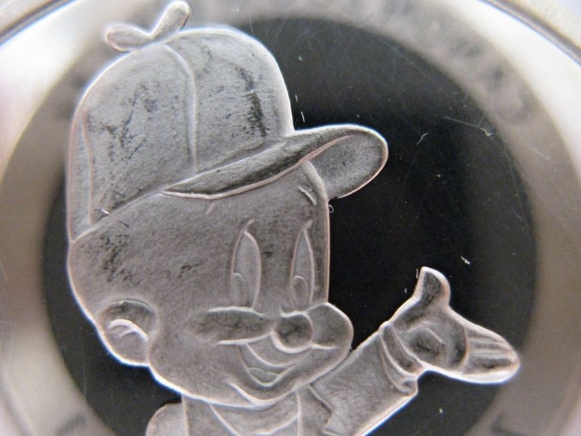 OZ.SILVER RARE ELMER FUDD CWAZY WABBIT  BUGS BUNNY 50TH ANNIVERSARY 