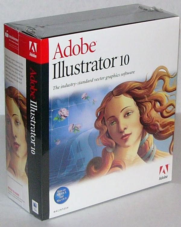 Adobe Illustrator 10 Mac New Retail Box PN 16001212  