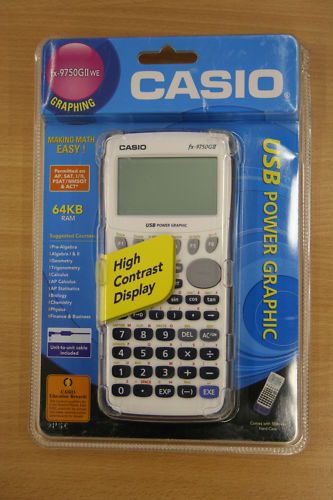 Casio Graphing Calculator FX 9750GII WE Brand New 079767186067  