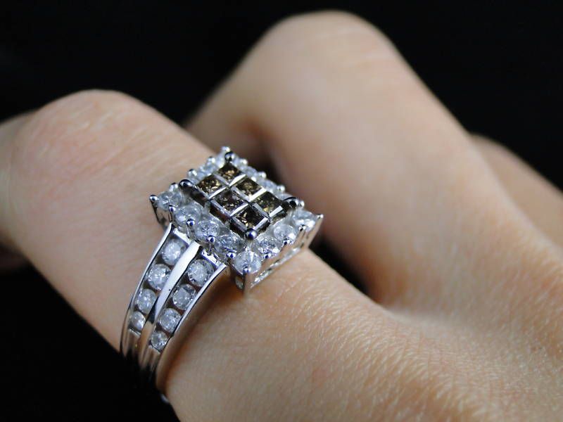 00CT CHOCOLATE & WHITE DIAMONDS ENGAGEMENT RING  