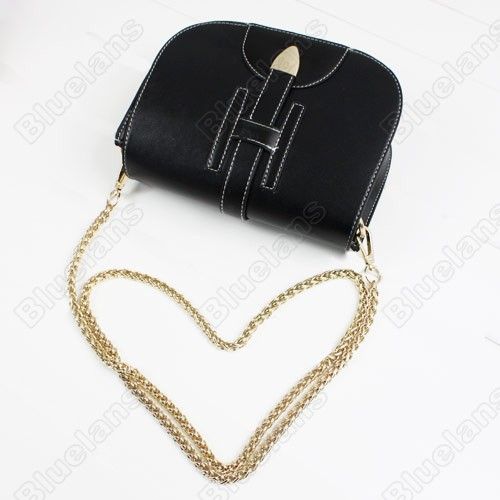 Designer Inspired Handbag Crossbody Shoulder Bag Pushlock Metal Chain 