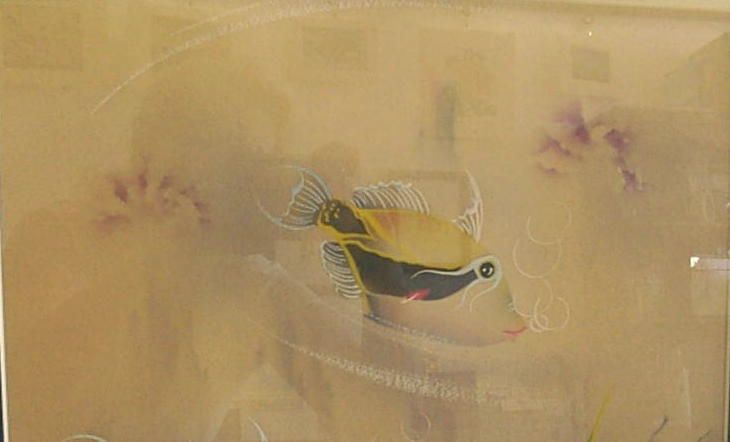 TIP FREEMAN Painting~Hawaii State Reef Fish~SIGNED~Fram  