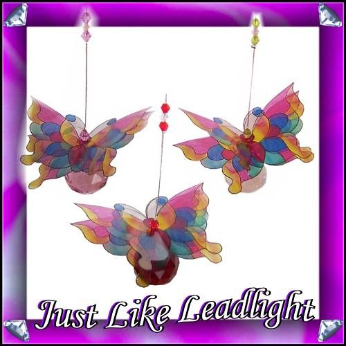 5x BUTTERFLY CRYSTAL SUNCATCHER gift WHOLESALE BULK LOT  