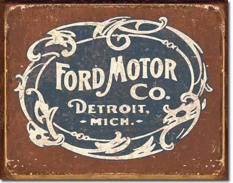   FORD MOTOR CO. PARTS TRUCK CAR DEALER GARAGE MECHANIC SHOP TIN AD SIGN