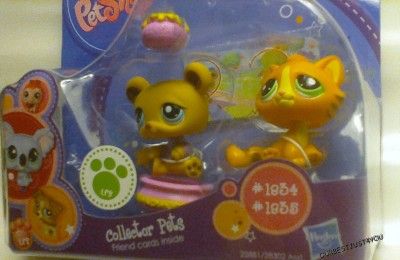   LITTLEST PET SHOP #1834 #1835 BENGAL TIGER AND BEAR WITH HONEY POT NIP