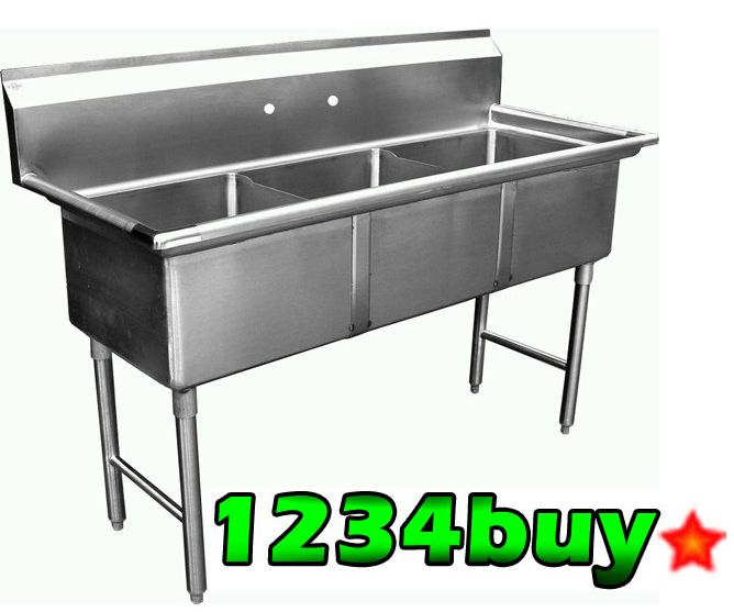 Compartment S/S Sink 18x18 without Drainboard, NSF  