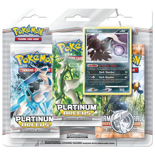 Pokemon Platinum Arceus 3 Booster Pack Blister  