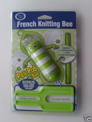 KNITTING BEE LOOM & POM POM MAKER PEG LOOMS~FUN 4 KIDS  