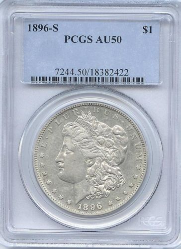 1896 S Morgan Dollar PCGS AU 50  