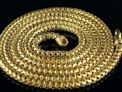 10K 4.0 MM YELLOW GOLD 36 INCH FRANCO/SNAKE 3D CHAIN  