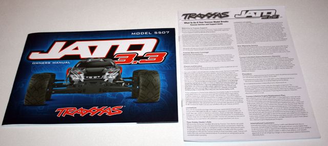 NEW Jato 3.3 5507 Instruction Manual Traxxas ~MAN04  