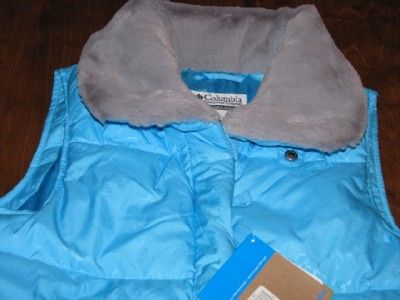 New COLUMBIA Insulated Puffer Down Vest Jacket Girl size 14/16 Large 