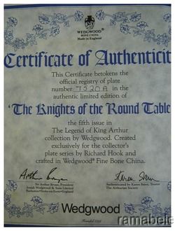 Legend King Arthur Knights of Round Table by Richard Hook Wedgwood 