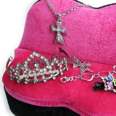 Fuchsia Lips Miniature Sofa Jewellery Box Display #206  