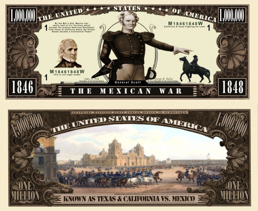 THE MEXICAN WAR DOLLAR BILL (500 Bills)  