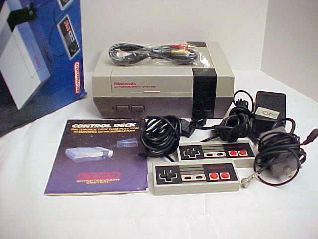 NINTENDO SYSTEM CIB BUNDLE WITH POWER GLOVE, LASER SCOPE, POWER PAD 