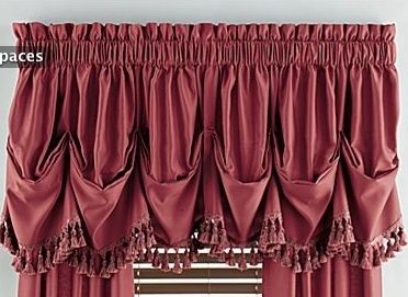 JCP Supreme Tuck Valance 54 x 20 Cranberry  