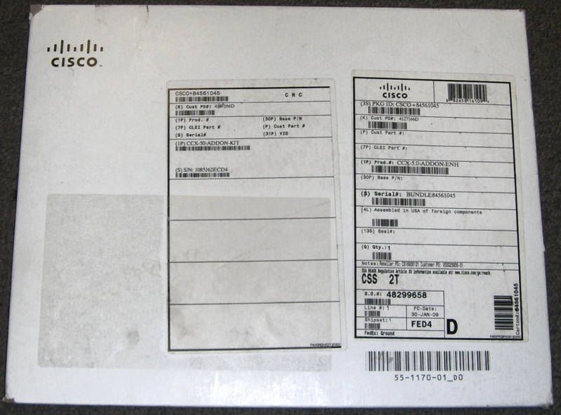 Cisco CCX 5.0 ENH Configurable Add CCX 50 ADDON KIT NEW  