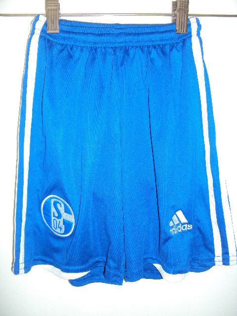 SCHALKE 04 SOCCER SHORTS ADIDAS BOYS GIRLS SIZE 10  