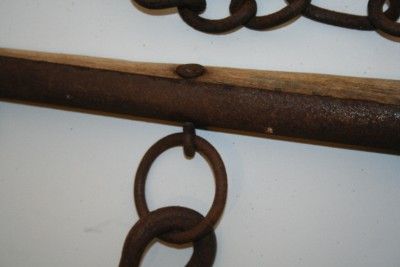 Antique Iron & Wood Horse Plow Harness Tack Americana Farm Primitive 