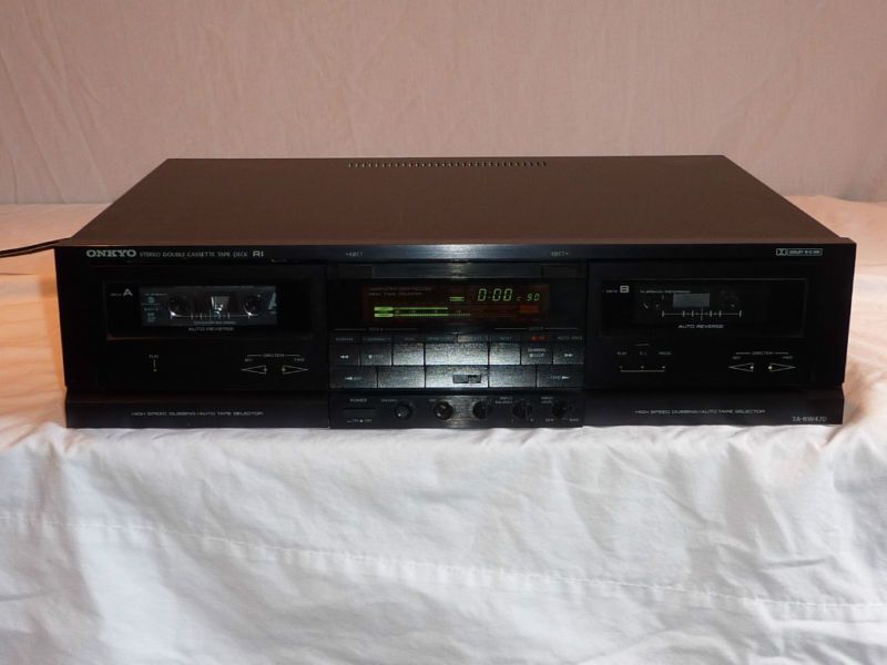 ONKYO TA RW470 DUAL AUTO REVERSE CASSETTE GREAT SHAPE  