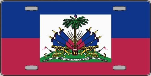 LP 2156 Haiti Flag License Plate Auto Vehicle Car Tag  