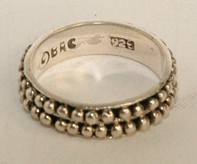 Vintage Barse & Co Designer Estate .925 Sterling Silver Etched Ball 