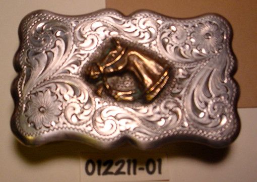   Sterling Silver Diablo Horse Head Belt Buckle WONDERFUL OLD BUCKLE