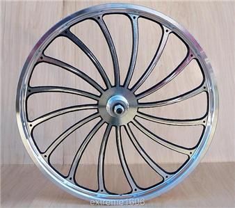    Custom Alloy Machined Wheel Set BMX Lowrider Bicycle Mags Bike Rims