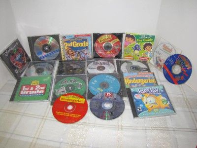 LOT 18 LEARNING COMPUTER GAMES DR. SEUSSS READER RABBIT PUTT PUTT 