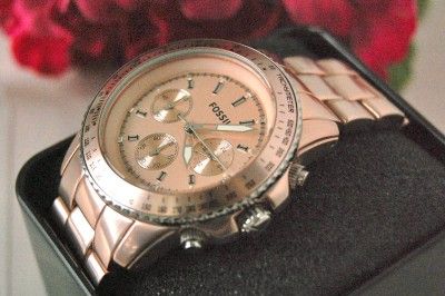   FOSSIL BLUSH STELLA ALUMINUM BOYFRIEND WATCH   