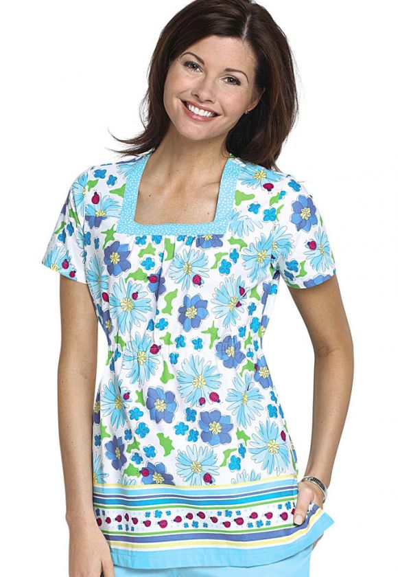 NEW SCRUBS & BEYOND DESIGNER SCRUB TOPS NURSING UNIFORM  